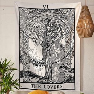 The Lovers Tarot Card Tapestry